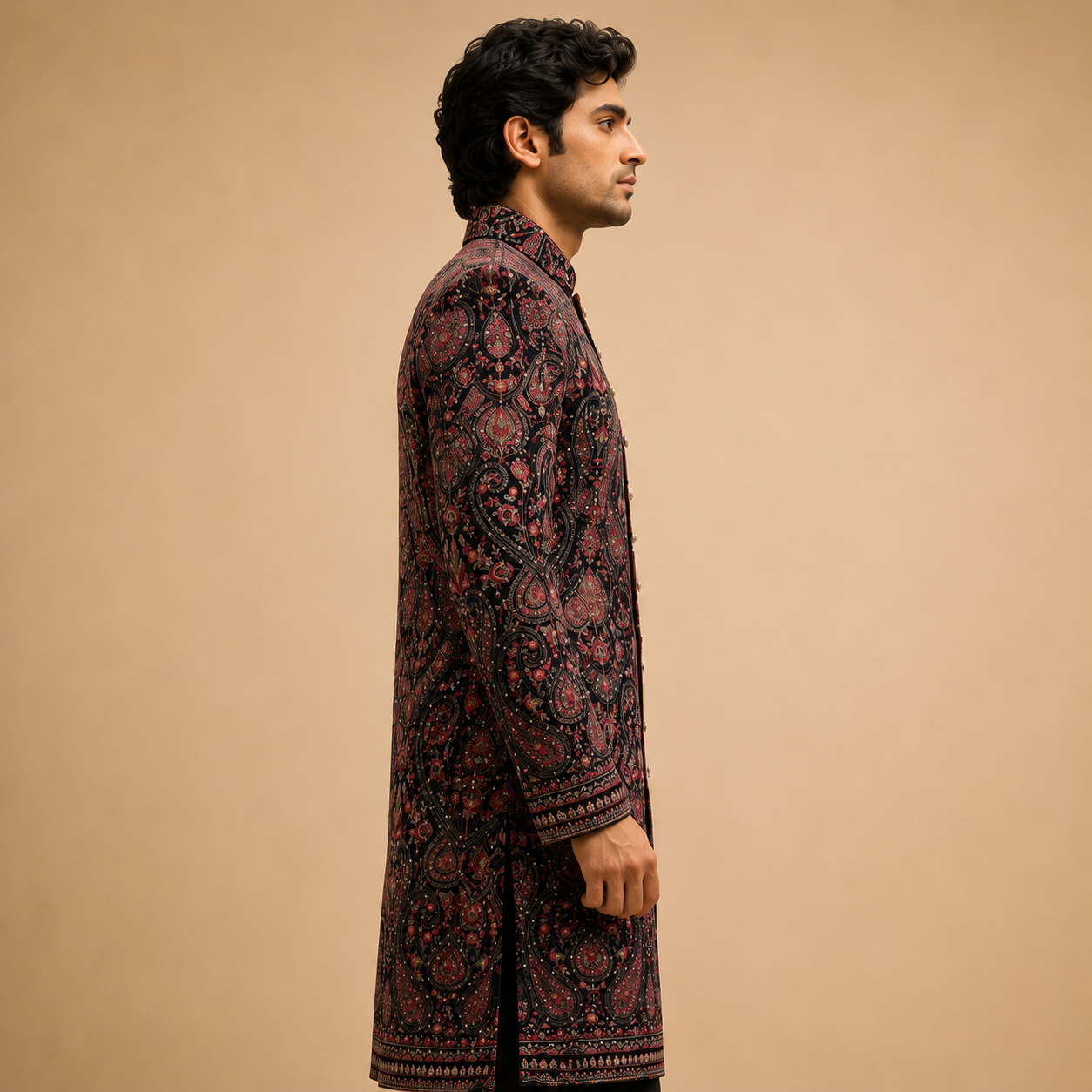 Midnight Paisley Sherwani