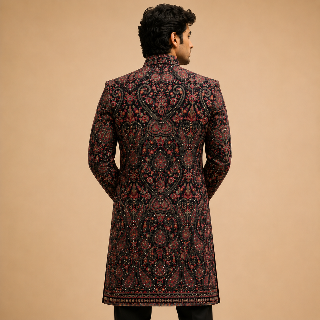 Midnight Paisley Sherwani
