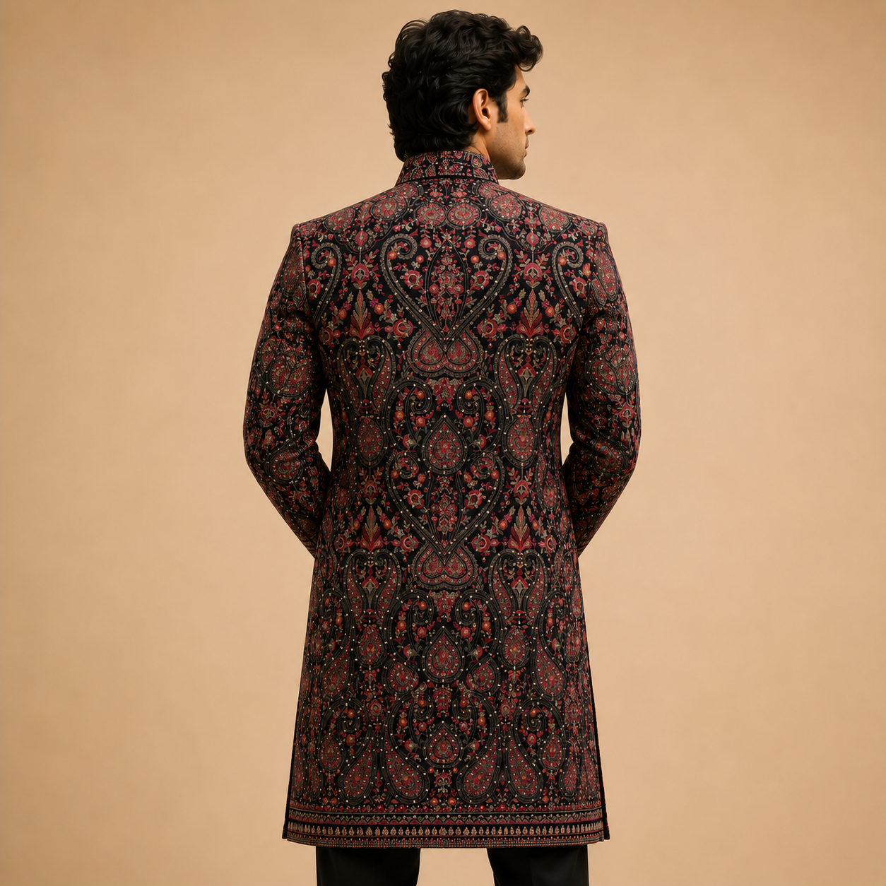 Midnight Paisley Sherwani