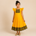 Sunshine Zari Pleated Ethnic Dress