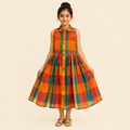Sunset Plaid Shirt Dress
