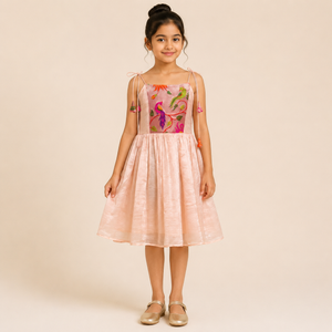 Blush Aviary Embroidered Dress
