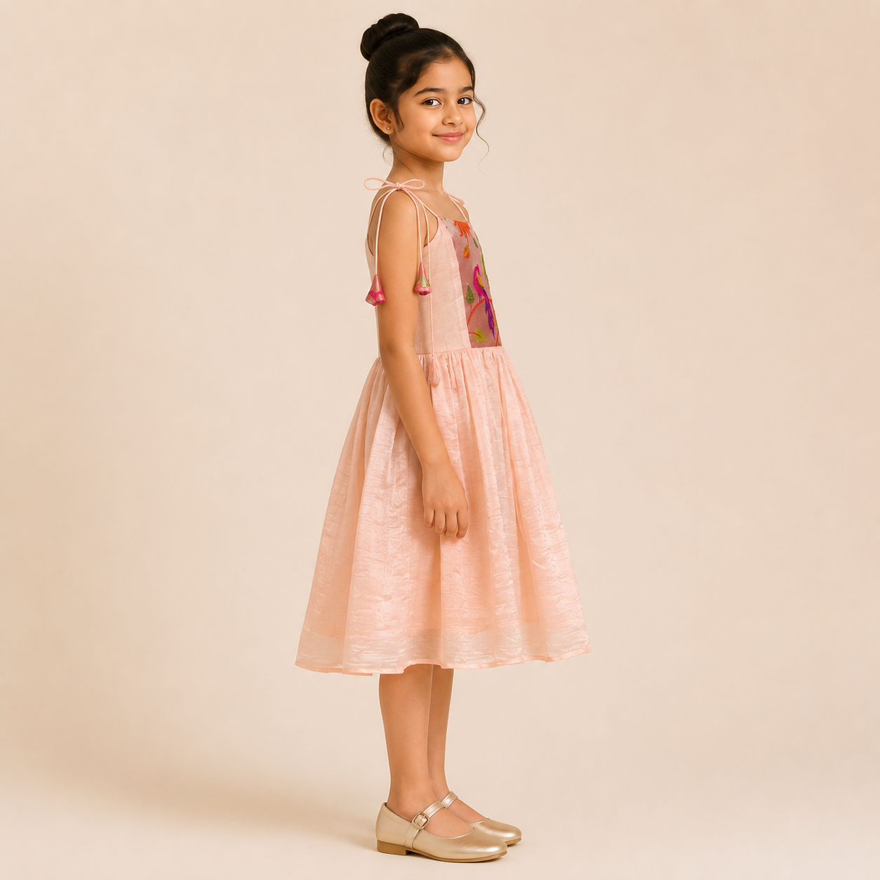 Blush Aviary Embroidered Dress