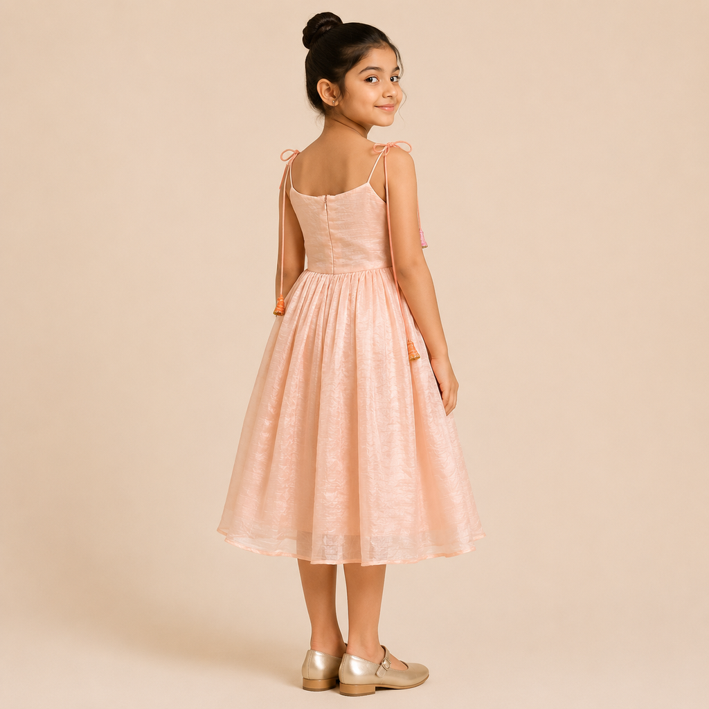 Blush Aviary Embroidered Dress