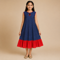 Midnight Scarlet Ruffle Maxi Dress