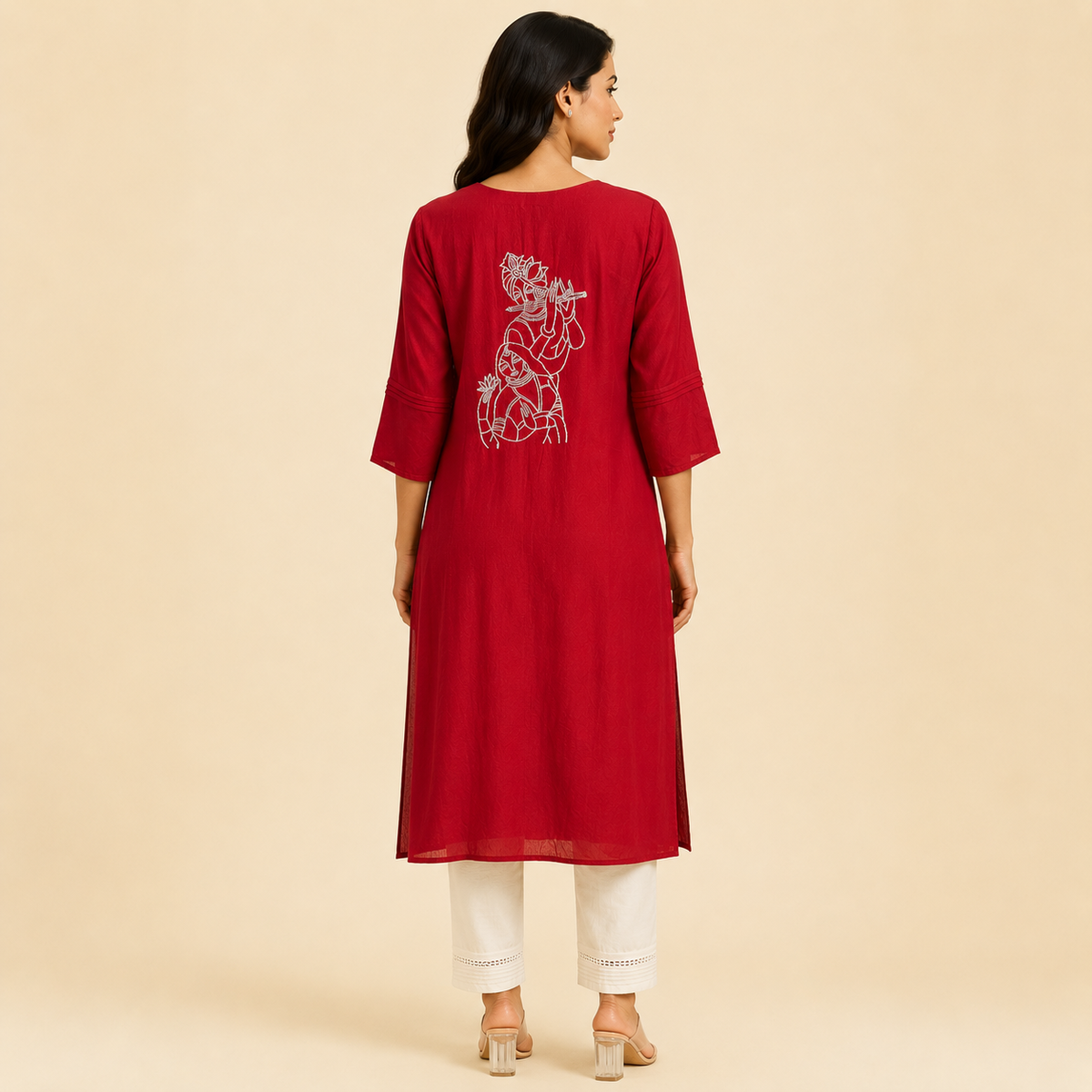 Aaradhya Embroidered Straight Kurti Set