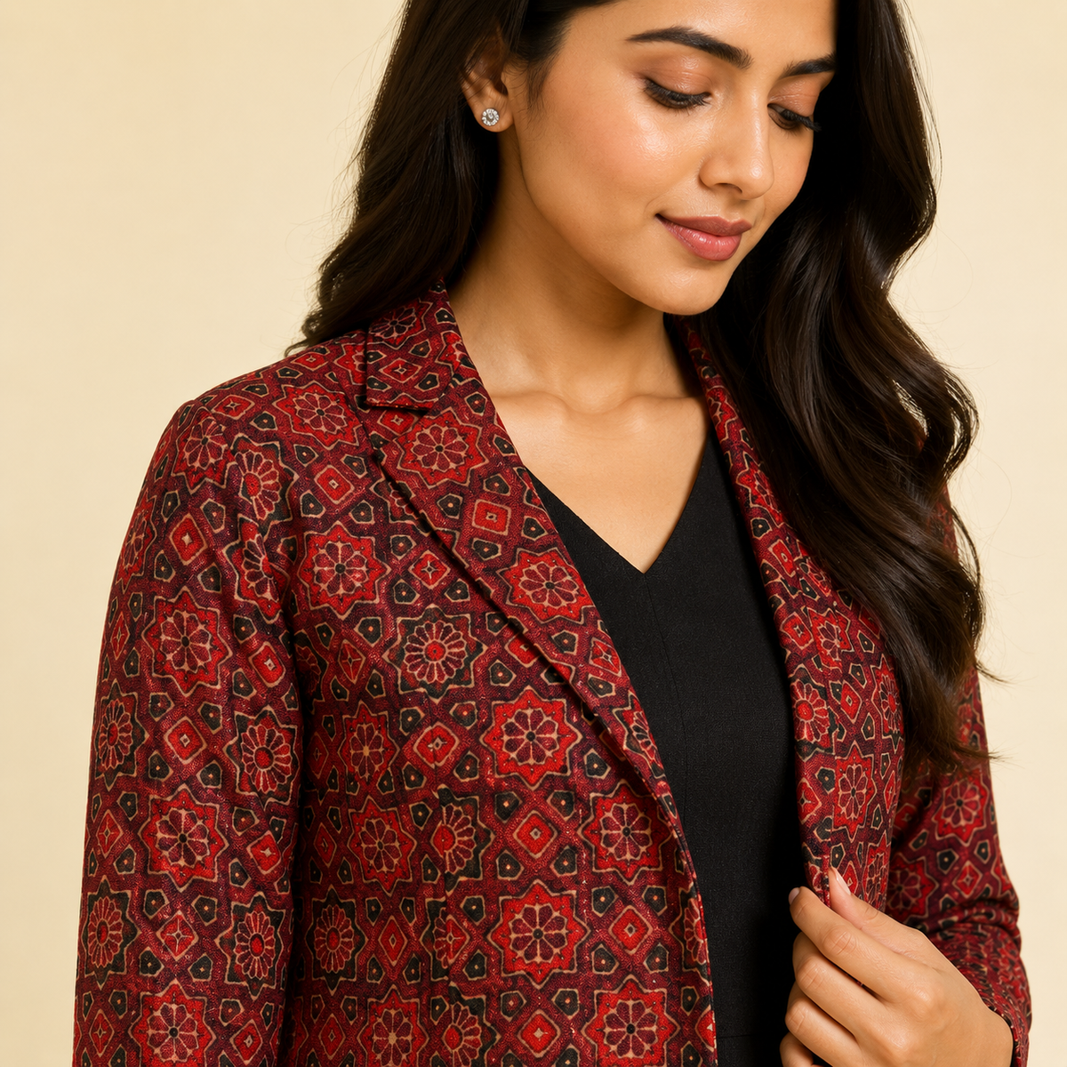 Aarohi Ajrakh Blazer Set