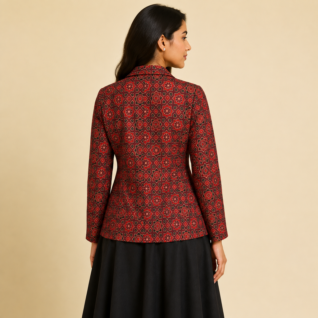 Aarohi Ajrakh Blazer Set