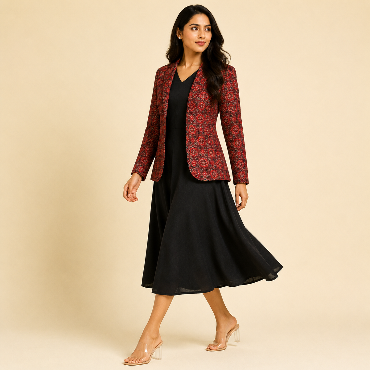 Aarohi Ajrakh Blazer Set