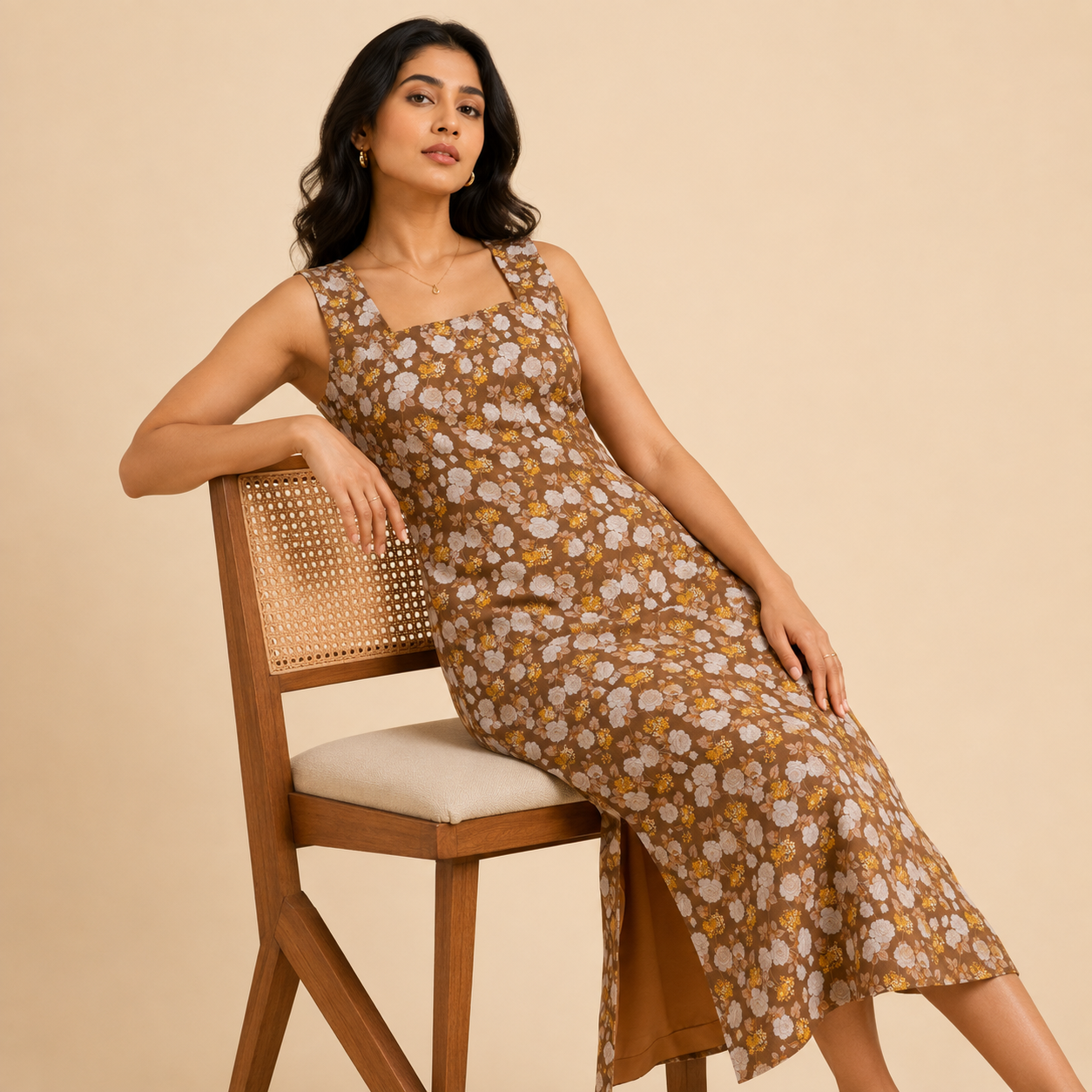 Aarohi Floral Column Dress