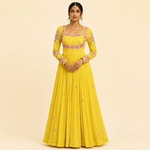 Sunlit Marigold Anarkali