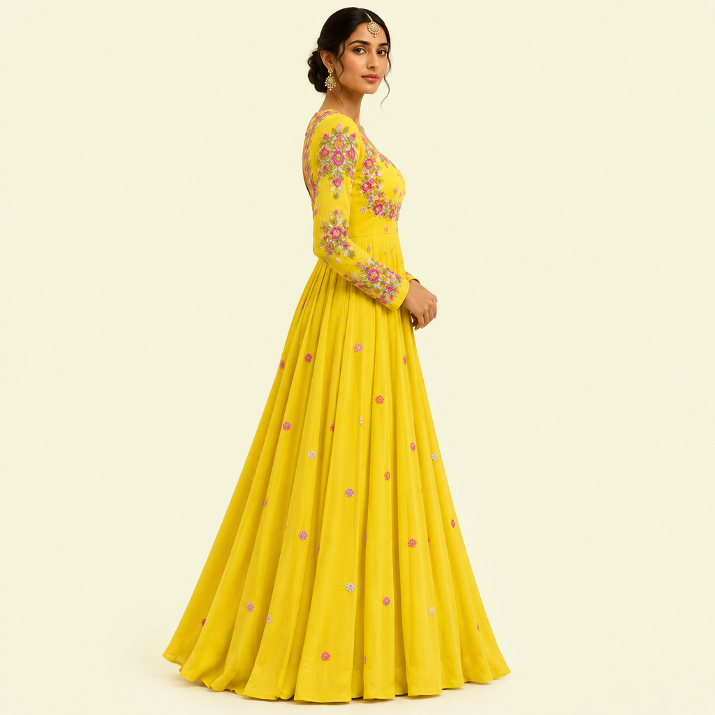 Sunlit Marigold Anarkali