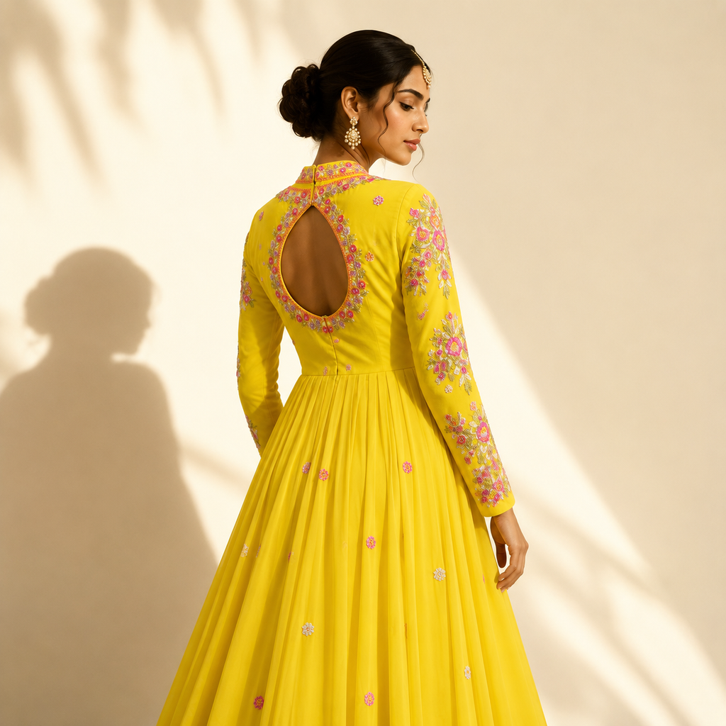 Sunlit Marigold Anarkali