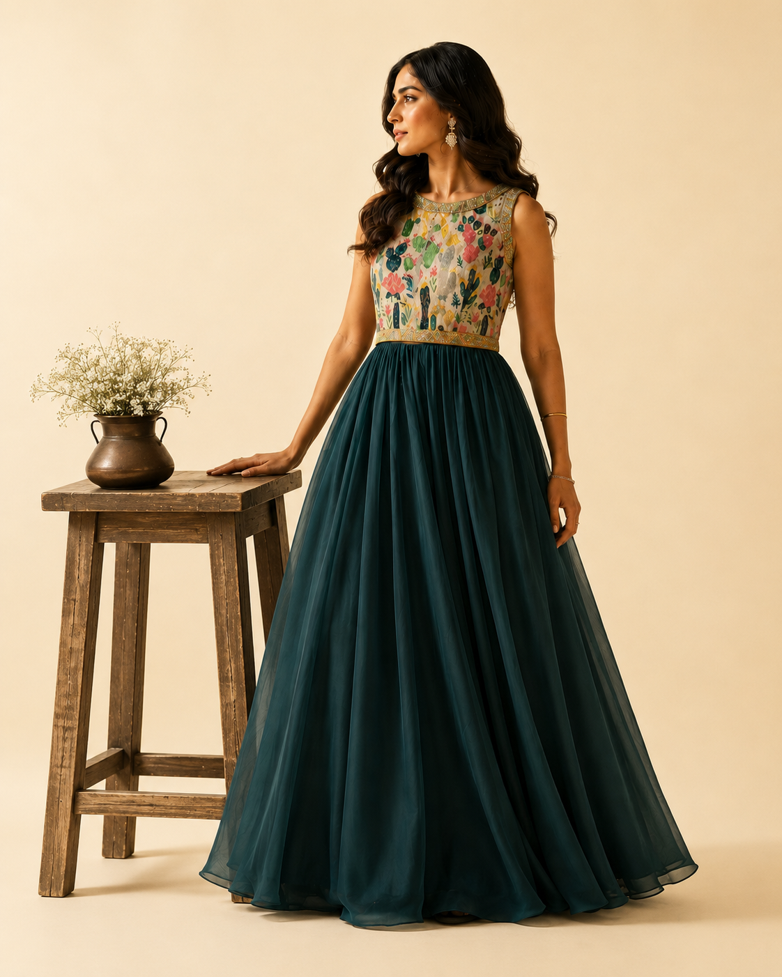 The Oasis Bloom Ready-to-Wear Gown