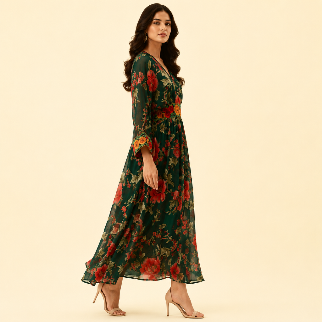 Emerald Rose Anarkali