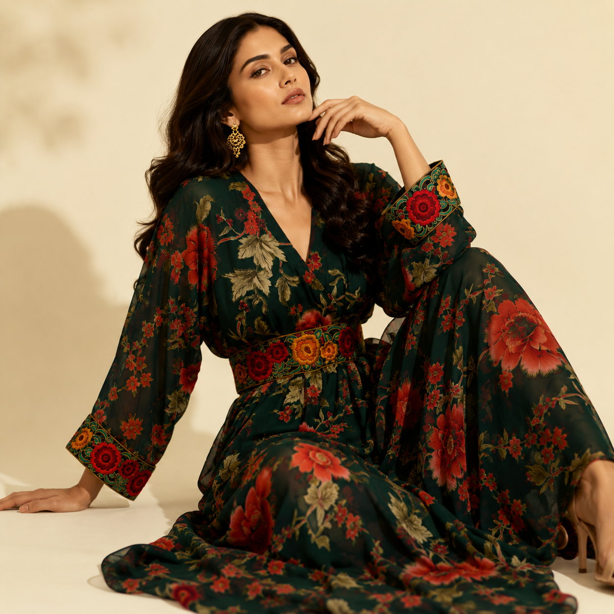 Emerald Rose Anarkali